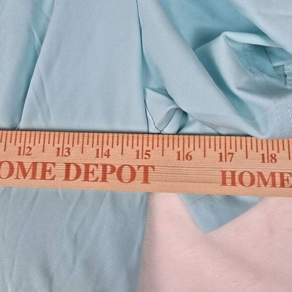 Dokotoo Aqua Blue Flutter Sleeve Midi Dress Women Size L V-Neck Fit & Flare - Picture 5 of 10